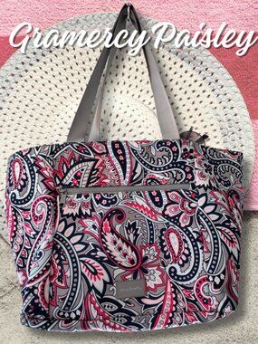 Vera Bradley ReActive Family Tote Gramercy Paisley Retired Beach Travel